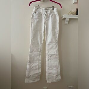 Joe’s Jeans low rise honey fit Boot cut white denim jeans 24